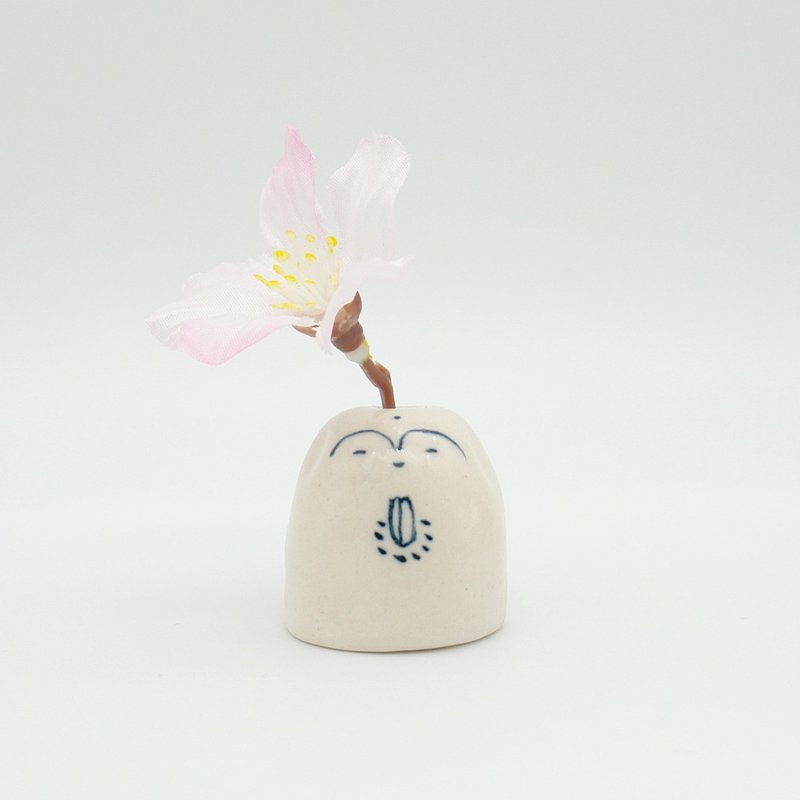 お地蔵さまのお花たて - 擺飾/家飾品 - 瓷 白色