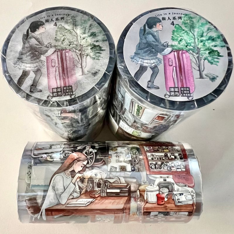 旅人系列-4 亮面PET膠帶 / Traveler collection 4 - 紙膠帶/和紙/PET - 塑膠 
