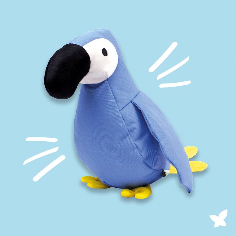 Hug Parrot Doll Lucy / Pet Toys / Beco Pets UK - Pet Toys - Eco-Friendly Materials Blue