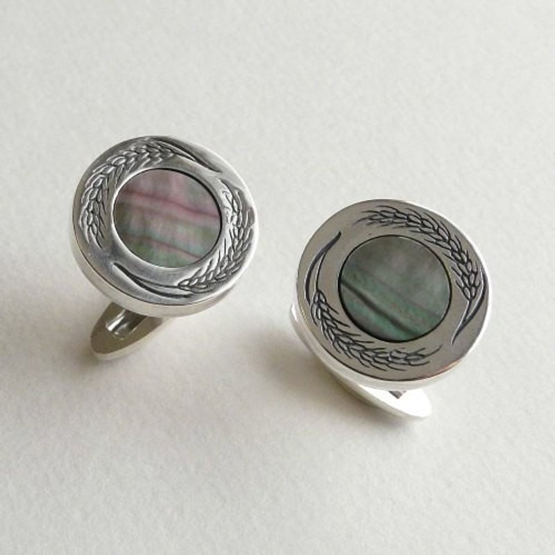 Wheat cufflinks {OT003SV} - 袖扣 - 其他金屬 