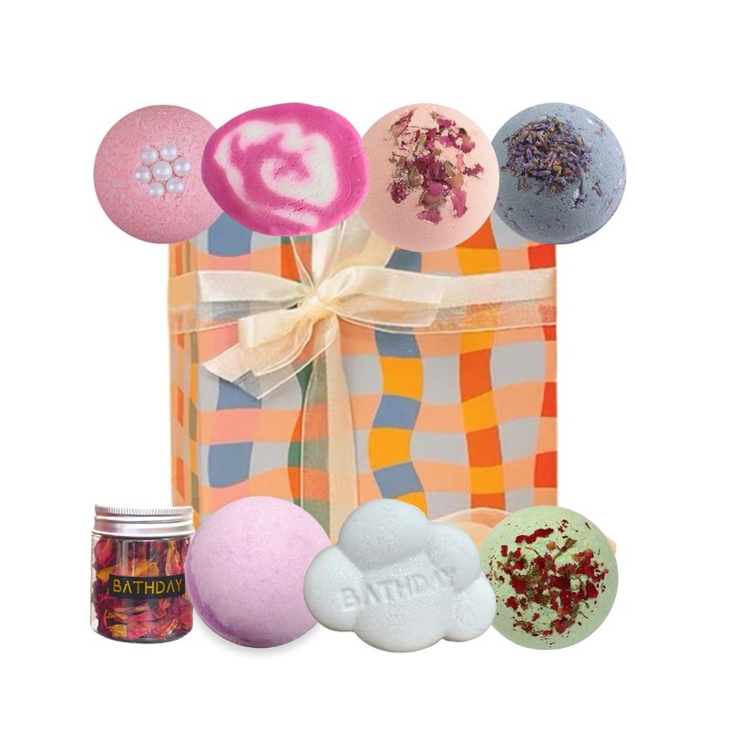 BATHDAY bath ball LOVE YOURSELF gift box - Other - Other Materials White