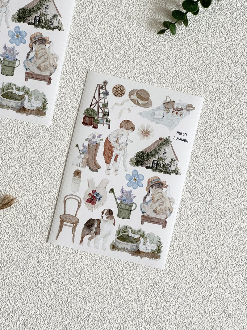 summer days sticker - สติกเกอร์ - กระดาษ 