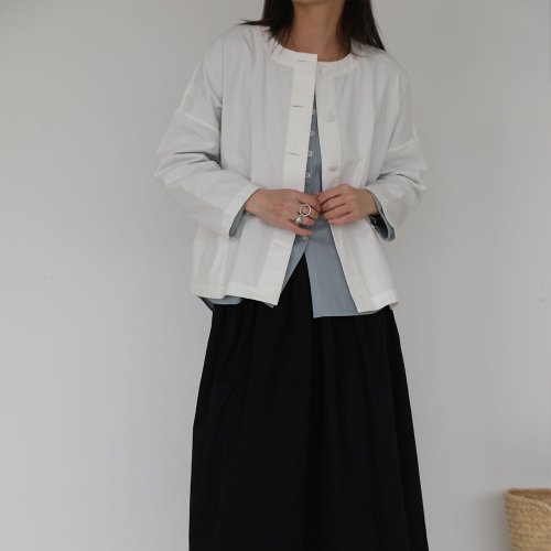 3rd Paradise 日產水洗棉春季小圓扣無領外套 JP organic cotton coat
