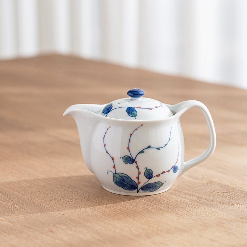 【入厝禮物】水引草 茶壺 (250ml) - 茶壺/茶杯/茶具 - 陶 白色
