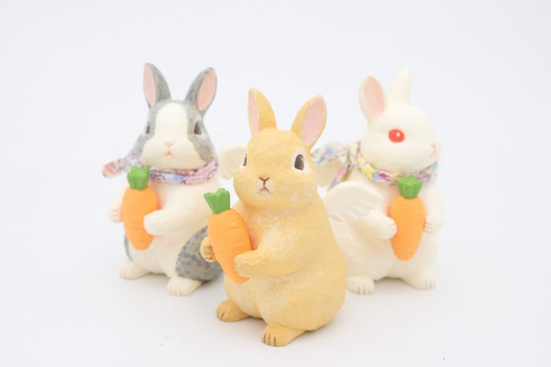 Angel Bunny【Want to Pet Statue Series】 - Stuffed Dolls & Figurines - Resin 