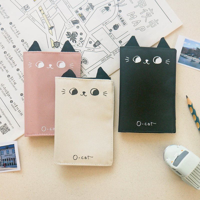 O-CAT - 貓耳護照套 - 文件夾/資料夾 - 棉．麻 