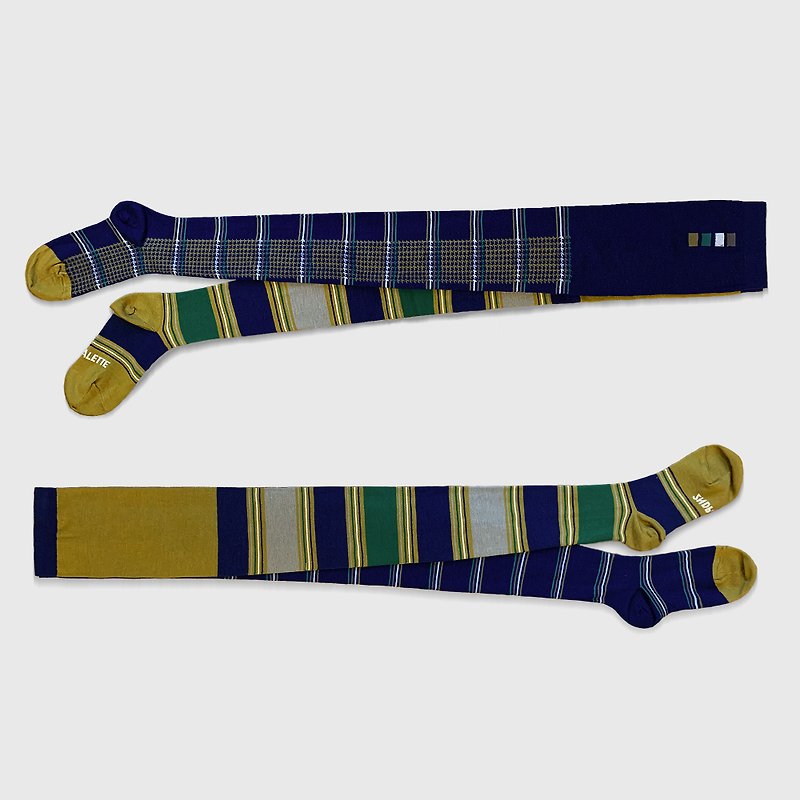 Royal_blue / tights / irregular / socks - Stockings - Wool Blue