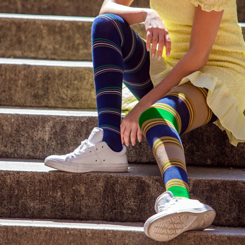 ロイヤルブルー・royal_blue - タイツ・ストッキング - ウール ブルー