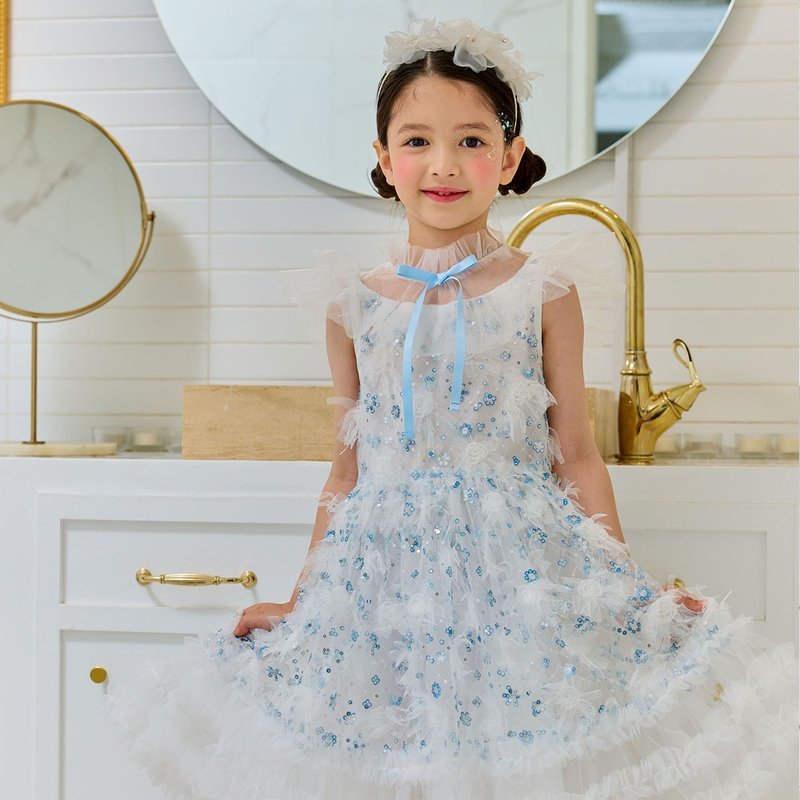 Peony Dress - white - 男/女童禮服 - 其他材質 