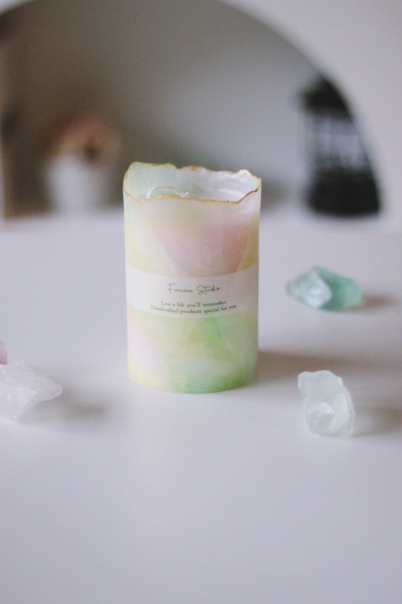 日式蠟燭設計 Marble Container Candle 大理石容器蠟燭 文化幣可 - 蠟燭/香氛/調香 - 蠟 