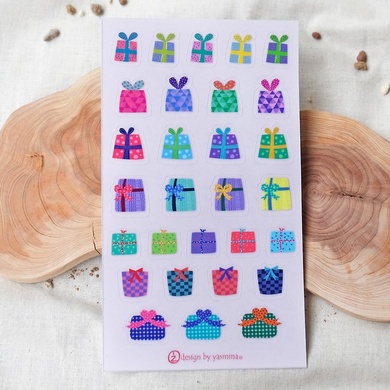 Colorful gift stickers - สติกเกอร์ - กระดาษ สึชมพู