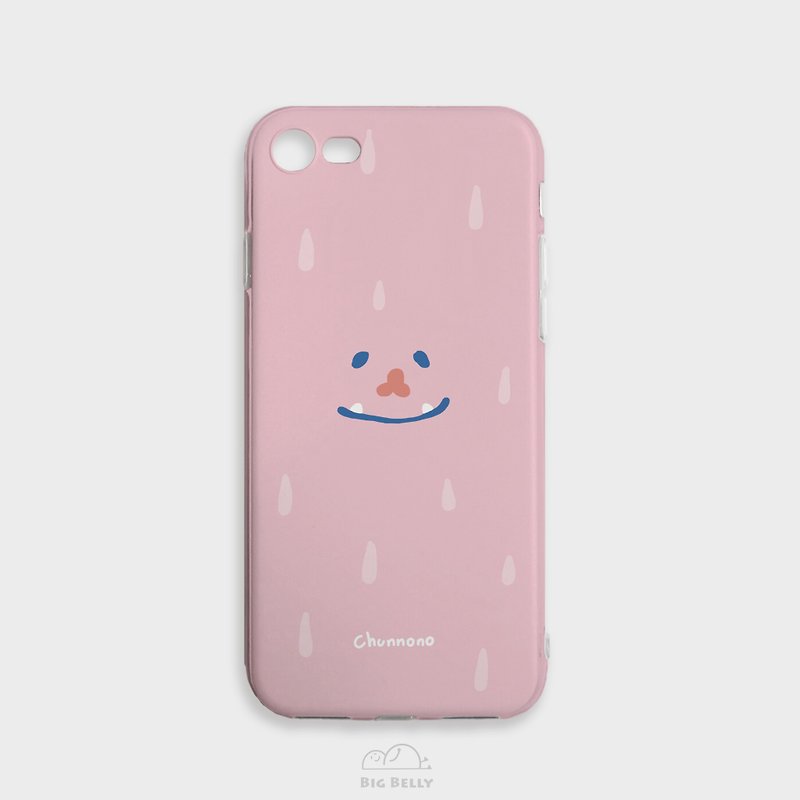 Strawberry monster illustration original mobile phone case all kinds of mobile phone models can be customized - Phone Accessories - Other Materials Pink