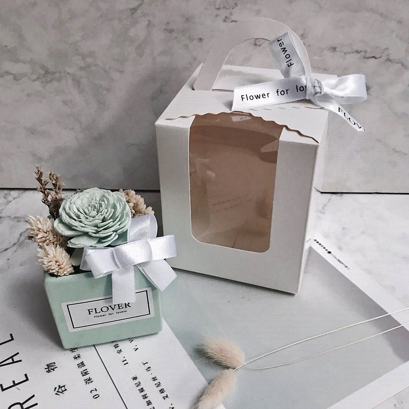 French fragrance dry small potted flower - tiffany color - ตกแต่งต้นไม้ - พืช/ดอกไม้ 