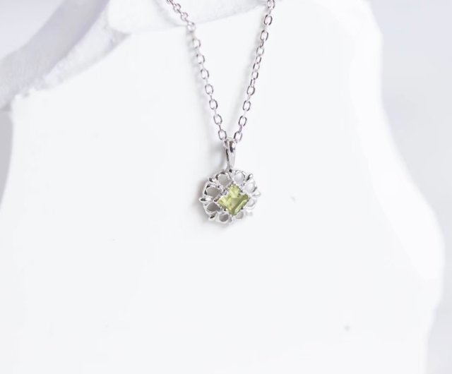 1409円 石925 スターリングシルバー スクエア レース ネックレス - ショップ happy sheep jewelry ネックレス - Pinkoi