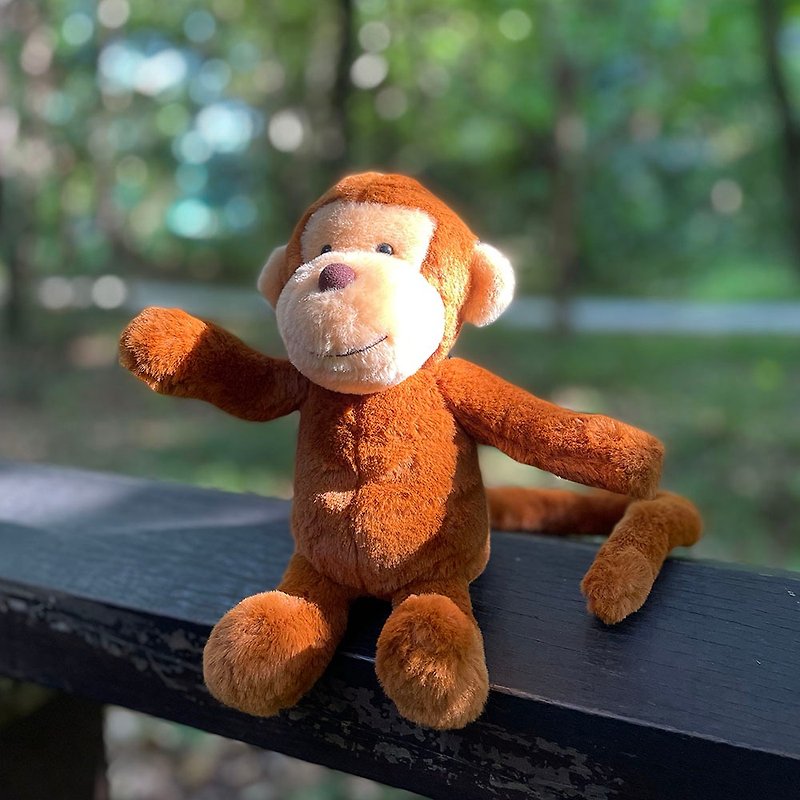 Bendable Monkey 10 inches - ตุ๊กตา - ผ้าฝ้าย/ผ้าลินิน สีนำ้ตาล