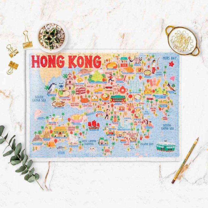 香港地圖拼圖 (300塊) - 拼圖 - 紙 多色