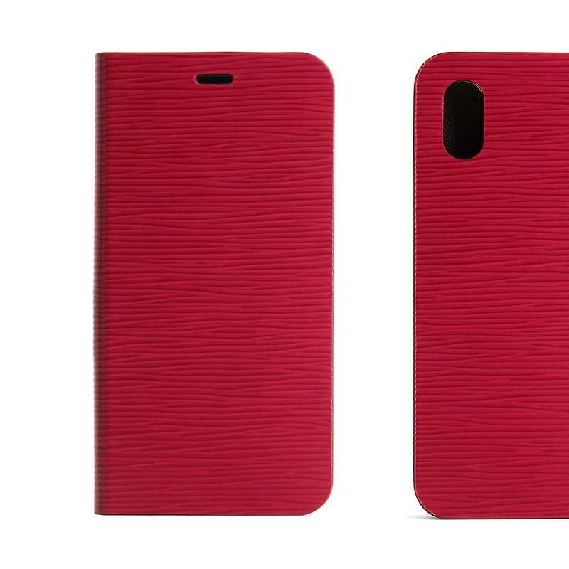 BEFINE iPhone X TASCA Leather Side Lift Case - Red (8809402594290) - เคส/ซองมือถือ - หนังแท้ สีแดง
