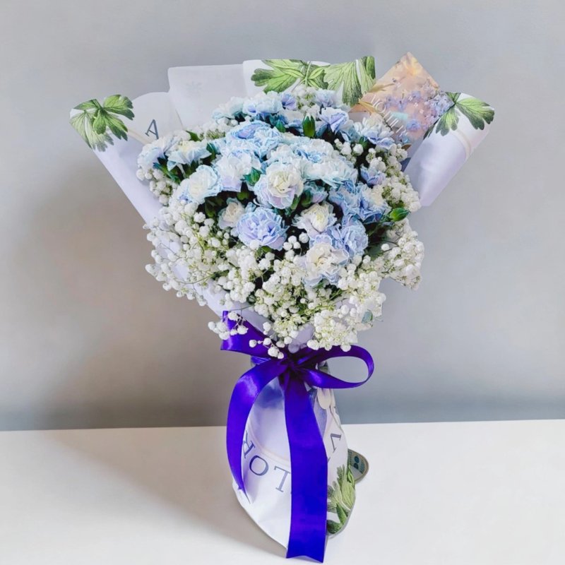 Flower Bouquet (12 Lilacs & Baby's Breath) GF00129 - Plants - Plants & Flowers 