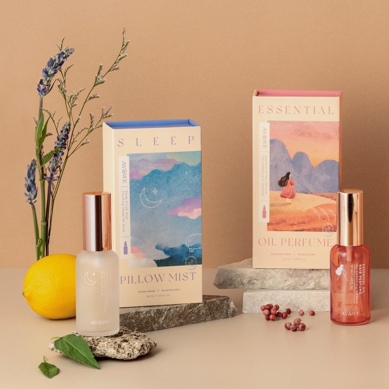 【節日禮盒 l 效期良品】睡眠噴霧&髮香護髮噴霧禮盒 木質花果調 - 香氛/精油/擴香 - 精油 