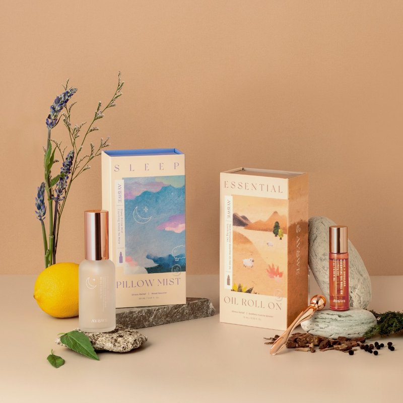 【クリスマスギフト l 即日発送】スリープミスト＆リラックスロールオンアロマセット ＋ リフレッシュスティック付き - アロマ・線香 - エッセンシャルオイル 