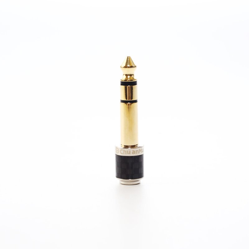 Fever-grade gold-plated 6.5 to 3.5 converter head [Kawaki] brand new in stock [P234] 6.5 large three-core male - แกดเจ็ต - โลหะ 