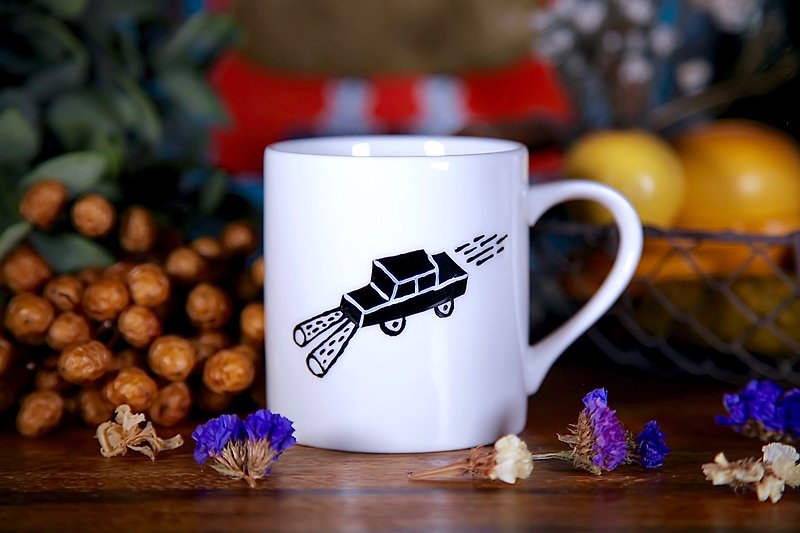 Night Car mug - Mugs - Porcelain 