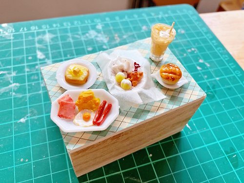 十兄弟工作室 微縮冰室茶餐食玩盒仔材料包-含教學影片