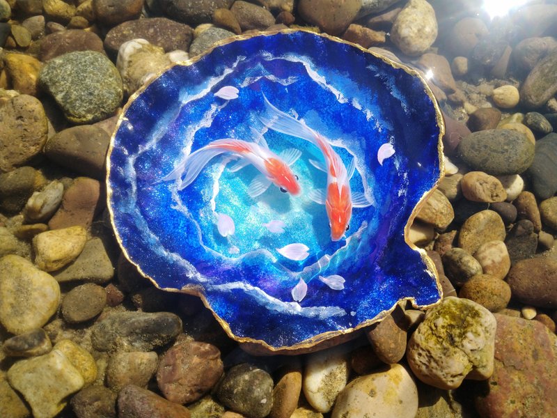 純手繪星空魚3D樹脂畫 萬頃星河都是我贈予你的見面禮 永生魚 - 擺飾/家飾品 - 樹脂 