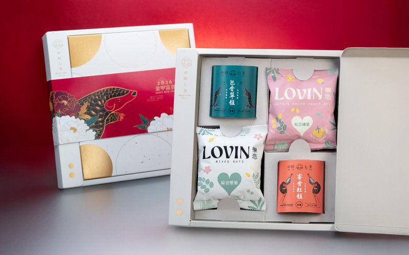 【金甲富貴】堅果茶食禮盒 12/12預購截止 - 茶葉/茶包/水果茶 - 植物．花 