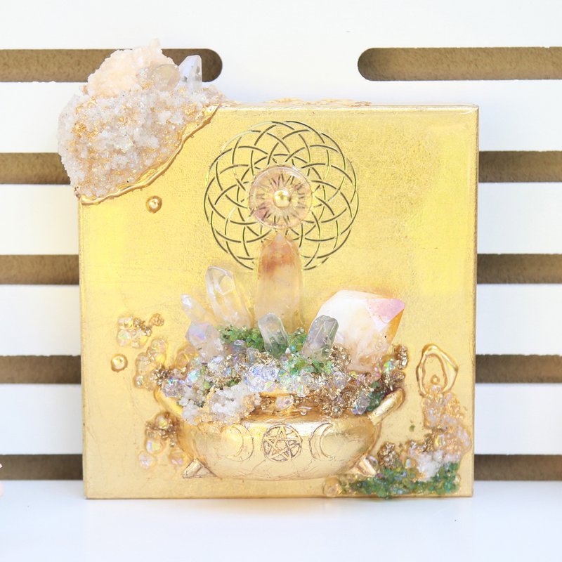 3D水晶掛畫~奧根女巫黃金大鍋 - 擺飾/家飾品 - 水晶 金色