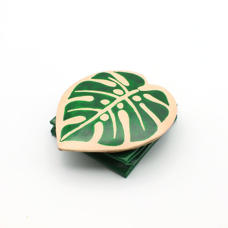 【人気先行予約】ハワイアンモンステラ レザーコインケース (3種) 11924-001-15 - コインケース・小銭入れ - 革 レッド