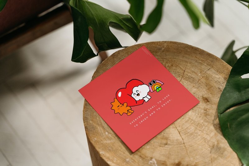 Postcard Everyday  goal, Love laugh and enjoy by Happy Sunrays - ตกแต่งผนัง - กระดาษ หลากหลายสี