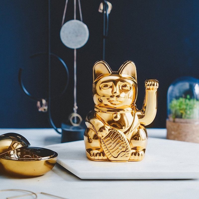 【Summer Gift】DONKEY PRODUCTS Maneki - Neko Lucky and Colorful Lucky Cat - Items for Display - Other Materials Gold