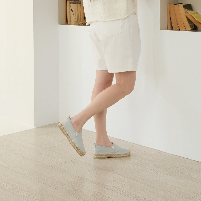 | 新品上市・夏日必備 | 迷霧藍 素色系列草編鞋 +Plus - 女休閒鞋/帆布鞋 - 棉．麻 綠色