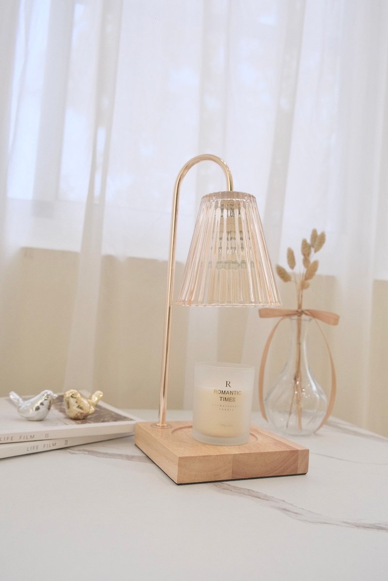 [Can be customized by laser engraving] French log scented candle melting candle warm lamp-glass lampshade style - น้ำหอม - แก้ว 