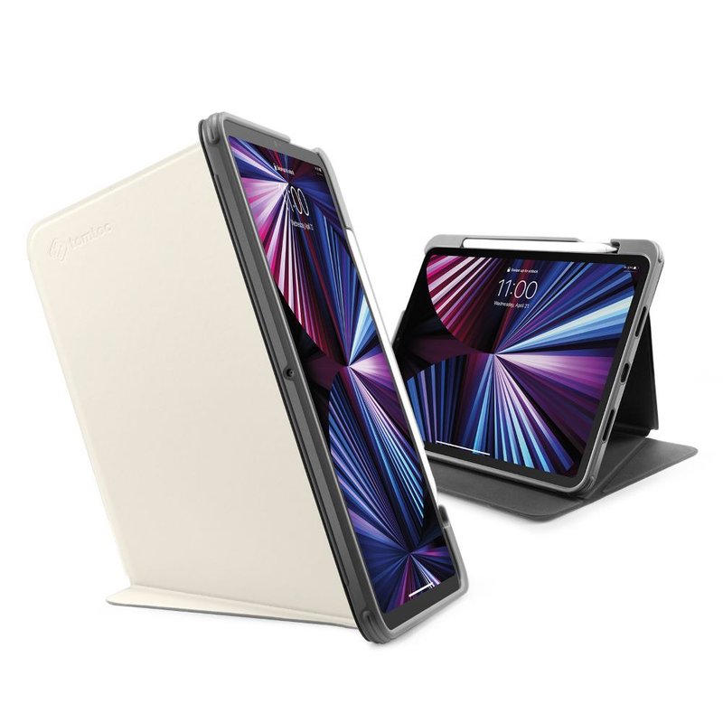 Tomtoc 多角度折疊平板保護套,白,適用10.9吋  iPad Air 4 / 5 - 平板/電腦保護殼/保護貼 - 塑膠 白色