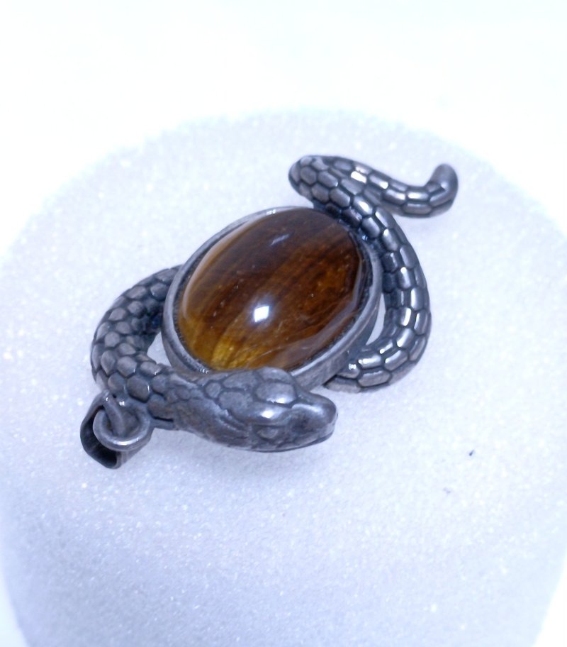 蛇形虎眼石吊咀 - 項鍊 - 半寶石 