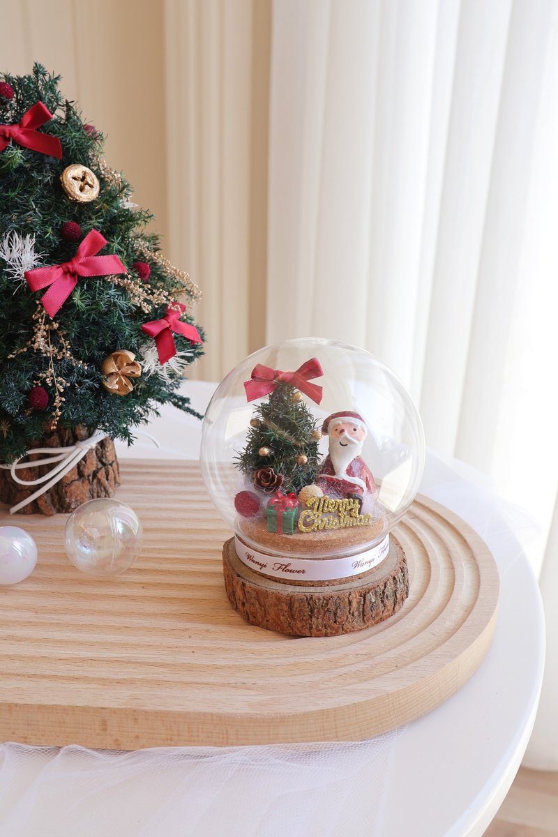 聖誕雪森球 乾燥花 聖誕節 附聖誕包裝 交換禮物 聖誕 - 乾燥花/永生花 - 植物．花 