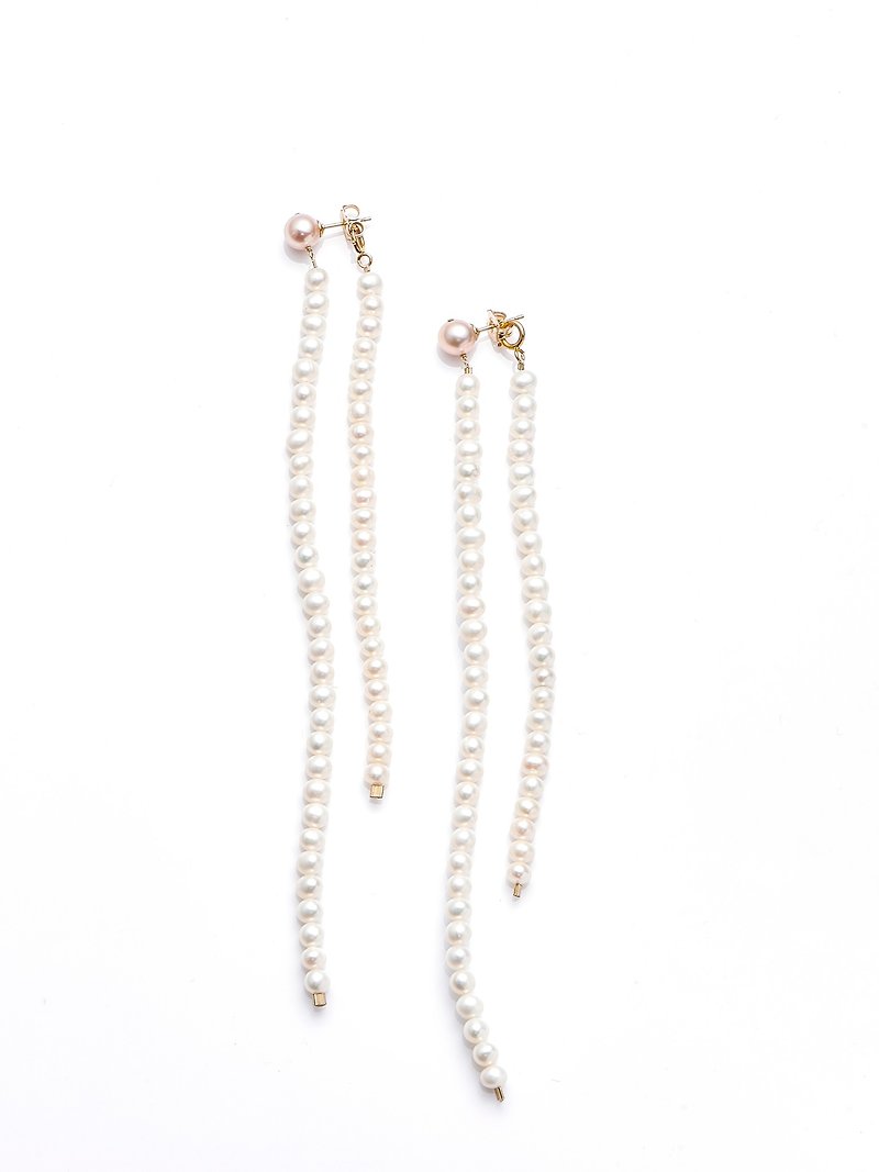 LESIS | Two Pack Earrings - 耳環/耳夾 - 其他材質 白色
