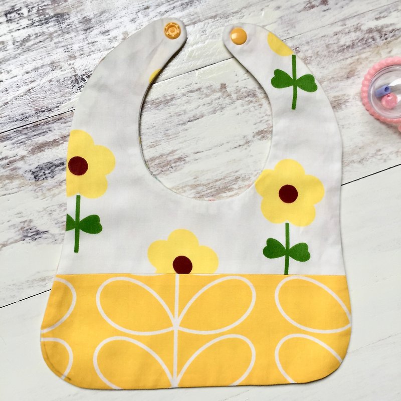 Handmade baby bibs saliva towel ~ yellow flowers - Bibs - Other Materials Yellow