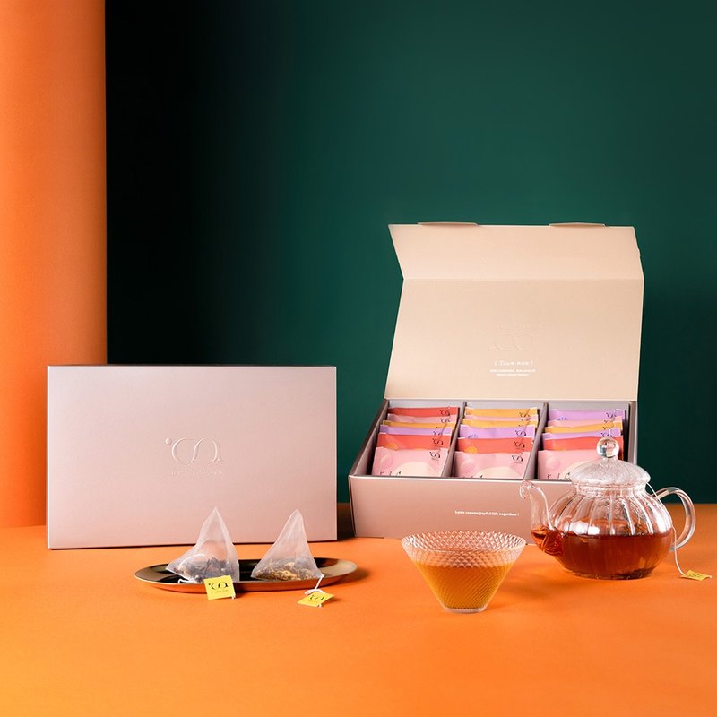 【2024年中秋節ギフトボックス】CASS TEA カラフルティーギフトボックス ティーバッグ18個入りギフトボックス - お茶 - 食材 グリーン