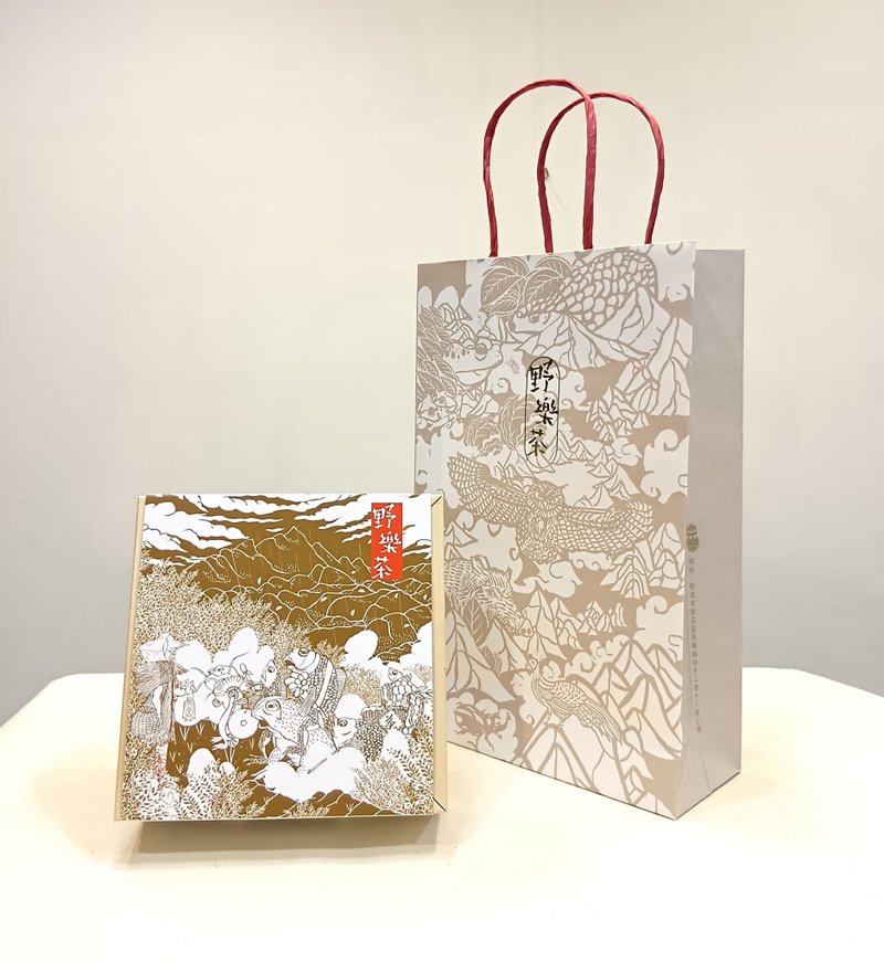 中秋禮盒【野樂茶】茶山太極之北包種南烏龍禮盒(16入) 伴手禮 - 茶葉/茶包/水果茶 - 植物．花 紅色