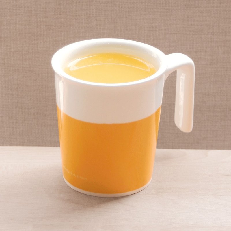 スウィートオレンジキスマグ-P+Lデザインカップ蓋なし（台湾製・電子レンジSGS検査済） - マグカップ - 磁器 イエロー