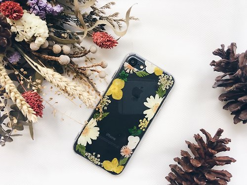 August Handcraft Flower Frame • Handpressed Flower Phone Case