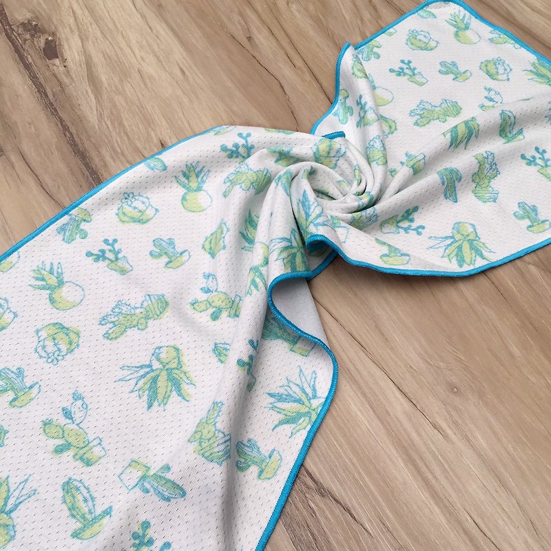 涼感巾-仙人掌 - 毛巾/浴巾 - 聚酯纖維 綠色