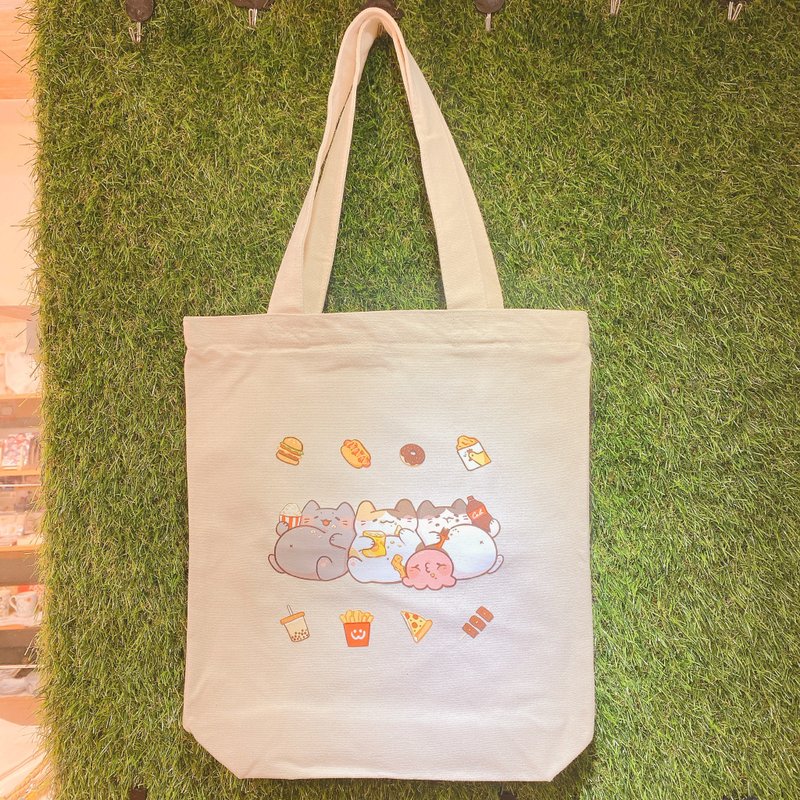 TACO Canvas Bag - Eat well sleep well - กระเป๋าถือ - ผ้าฝ้าย/ผ้าลินิน หลากหลายสี