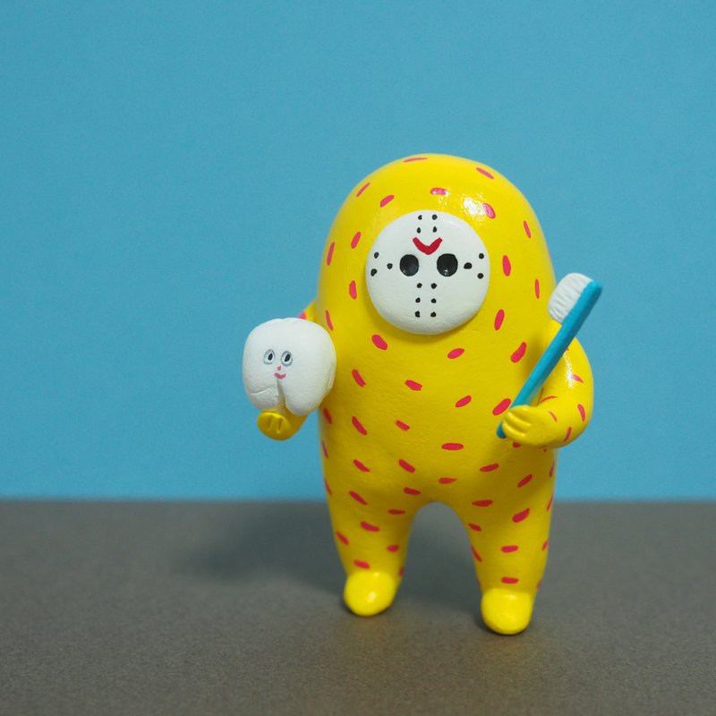 Toothbrush Mask. - 玩偶/公仔 - 黏土 黃色