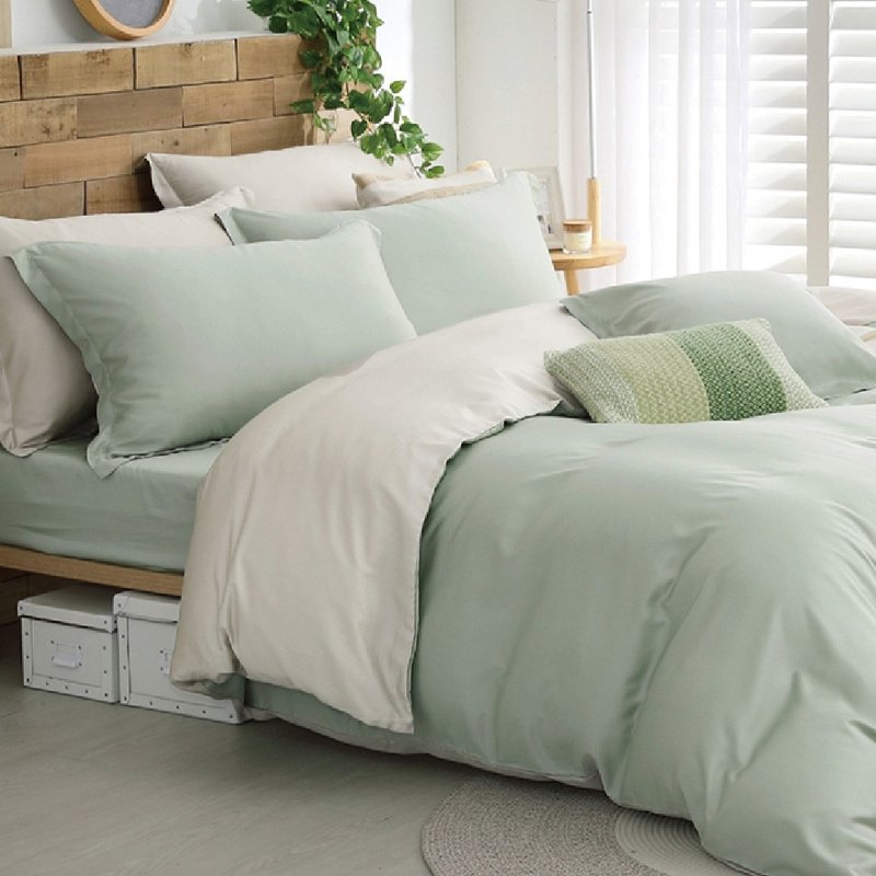 TL2000 フルーツグリーン×クリームイエロー/ 300スレッドテンセルリヨセルマットレスカバー/枕カバー/マットレスカバー/キルトセット/台湾 - 寝具 - サステナブル素材 