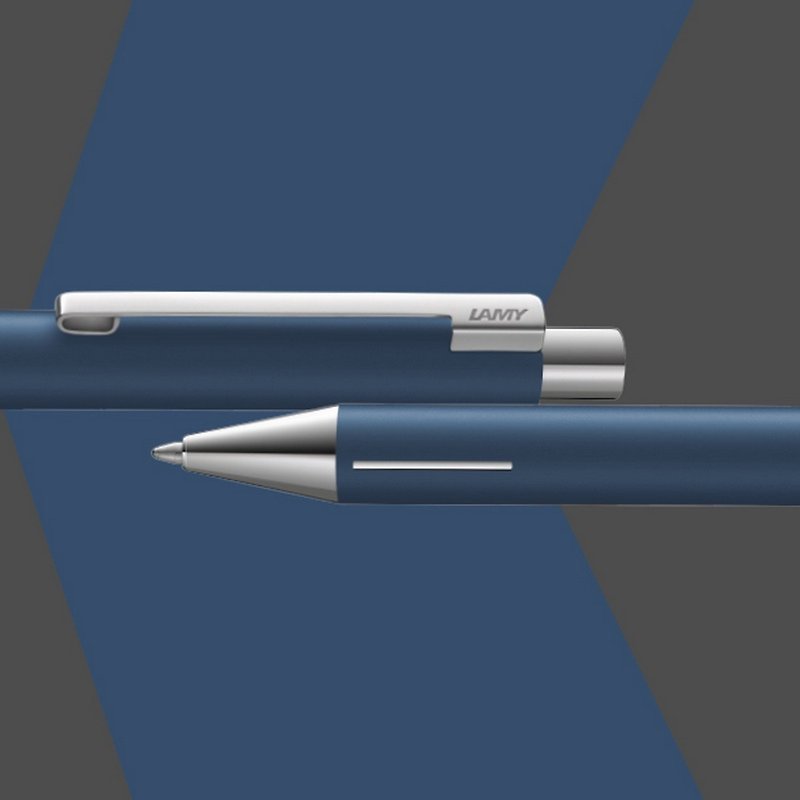 LAMY Ball Pen Set Gift Box/ECON Series - 240 - Tannin Blue - ปากกา - อลูมิเนียมอัลลอยด์ สีน้ำเงิน