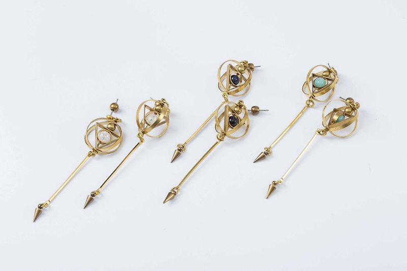 Dimension of wand Earrings - Earrings & Clip-ons - Copper & Brass 